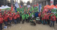 Gewerkschaft demonstriert gegen Lohn- und Sozialdumping in Brüssel