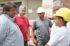 GBH-BV Abg.z.NR Josef Muchitsch im Gespräch mit Bauarbeitern