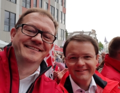 GBH-LGF Rudolf Silvan (links) und Bundesrat Rene Pfister